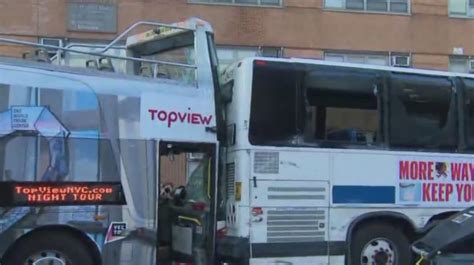 At least 18 hospitalized after tour bus hits MTA bus in New York: FDNY